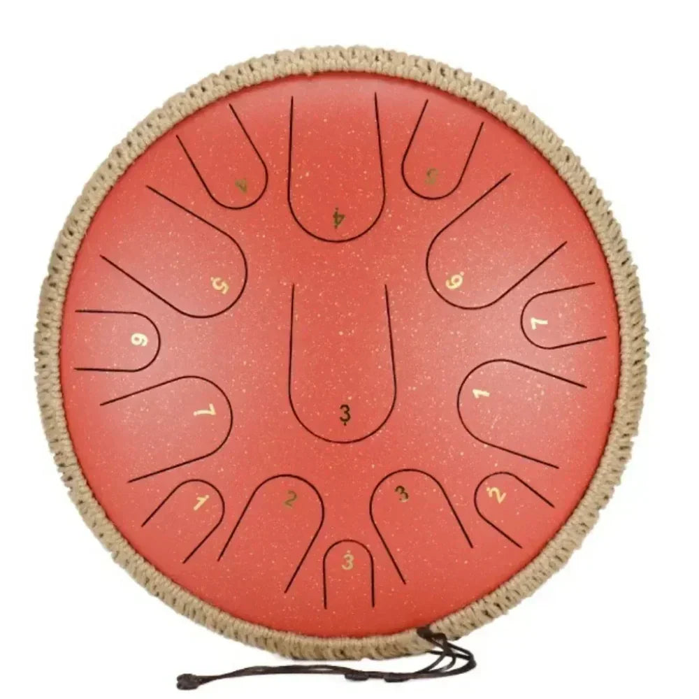 Bęben stalowy 15 tonów (handpan) – z pałeczkami i torbą, instrument perkusyjny