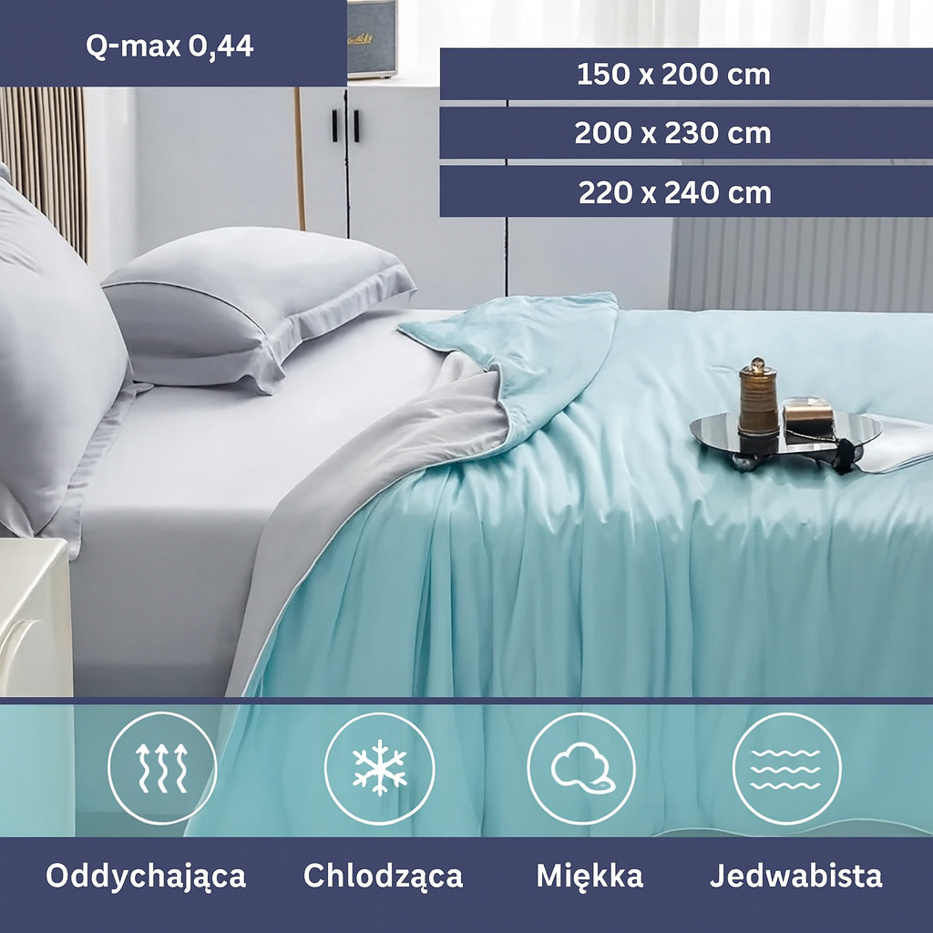 Kołdra chłodząca – tkanina odprowadzająca ciepło