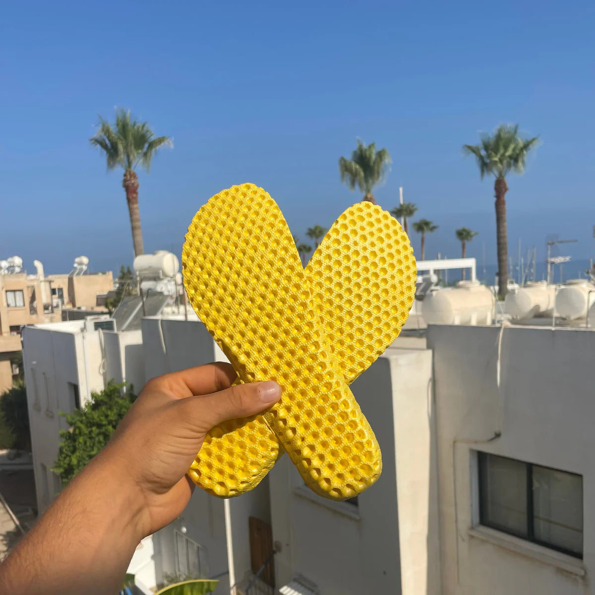 Wkładki do butów z siateczką 3D – oddychające, amortyzujące, żelowe, typu plaster miodu