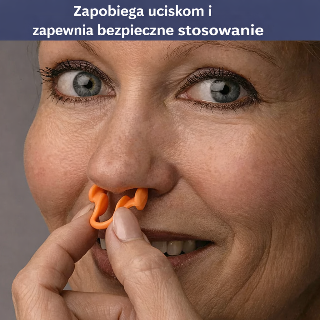 Silikonowy klips do nosa – z etui, akcesorium snu