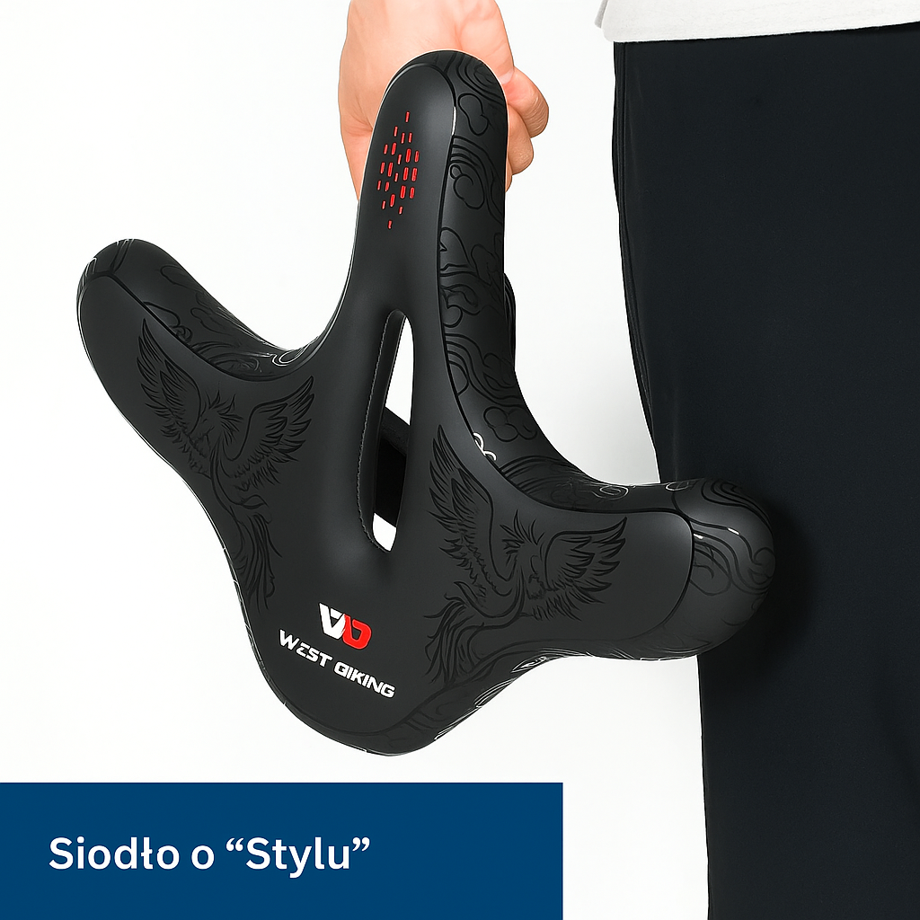 Siodełko rowerowe – ergonomiczne, żelowe, z otworem wentylacyjnym i szerokim podparciem