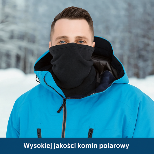 Komin polarowy zimowy z regulacją – ocieplany, wielofunkcyjny, na rower, narty i codzienne noszenie