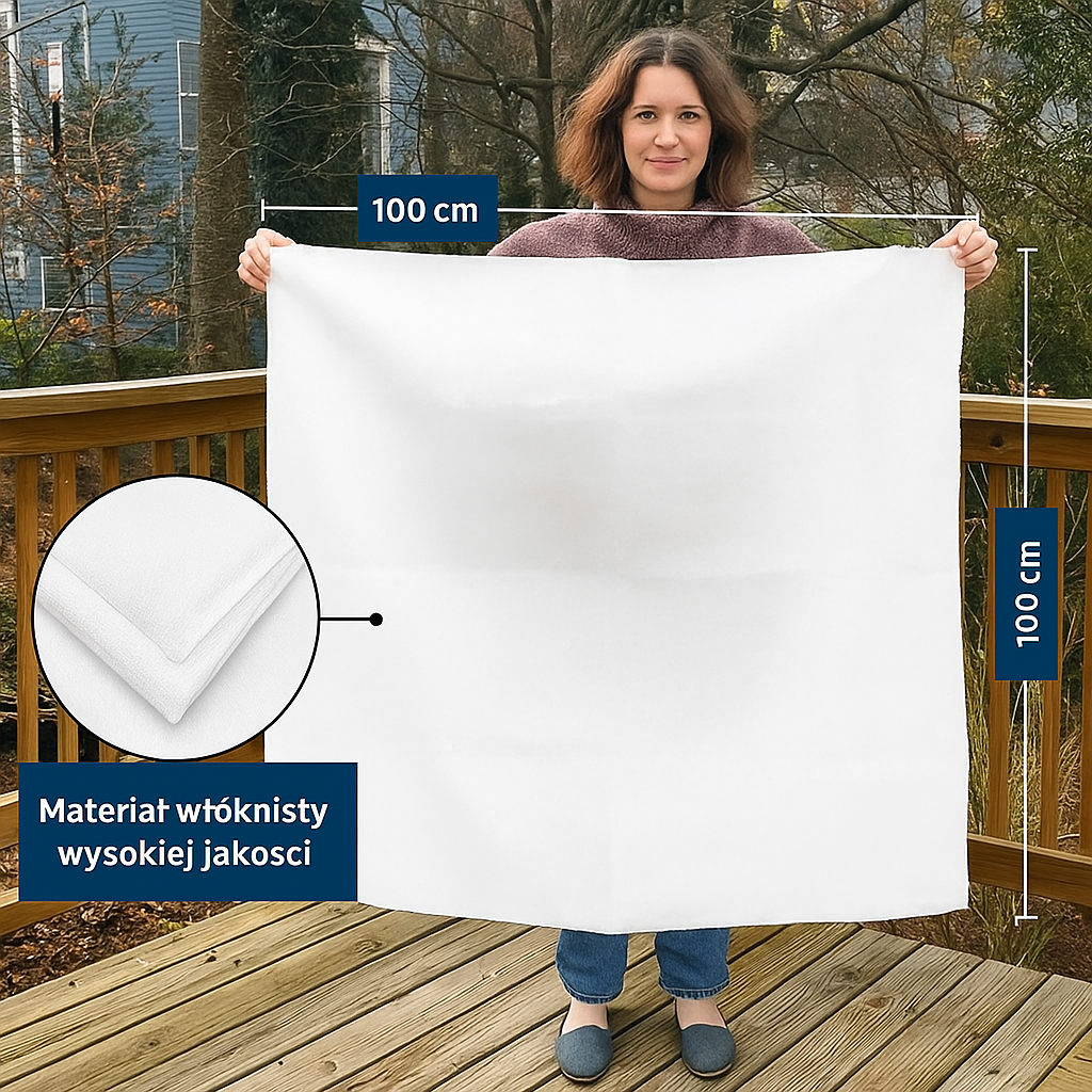 Koc gaśniczy do gaszenia ognia 1x1 m – wielofunkcyjna osłona przeciwpożarowa do kuchni, auta i warsztatu