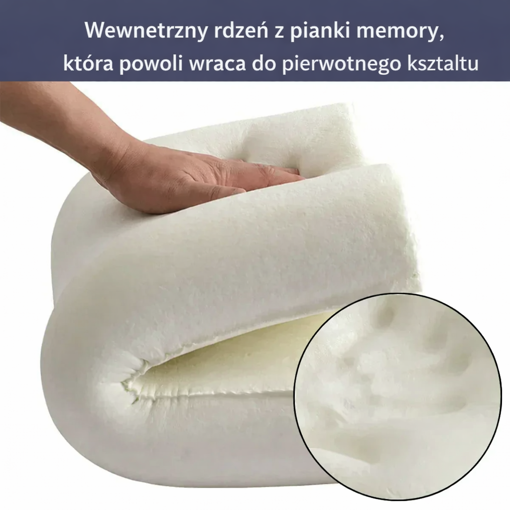 Ergonomiczna poduszka z pianki memory – profilowana, wygodny sen