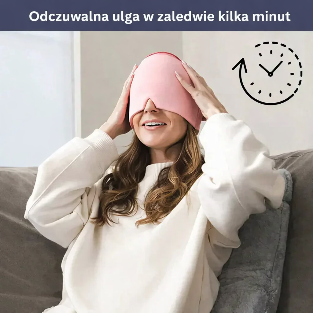 Chłodząca opaska żelowa na czoło – wielokrotnego użytku, miękki materiał