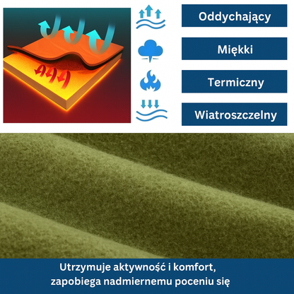 Komin polarowy zimowy z regulacją – ocieplany, wielofunkcyjny, na rower, narty i codzienne noszenie
