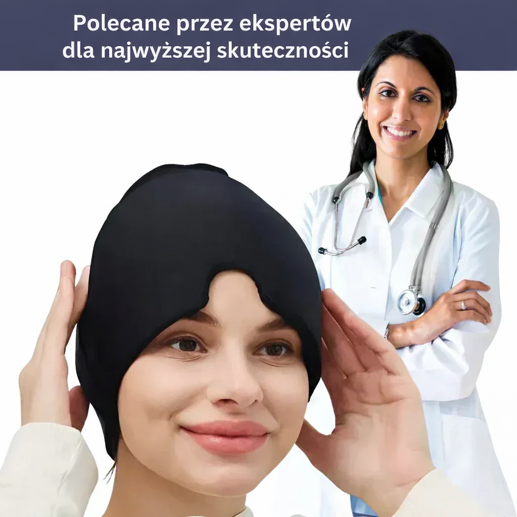 Chłodząca opaska żelowa na czoło – wielokrotnego użytku, miękki materiał