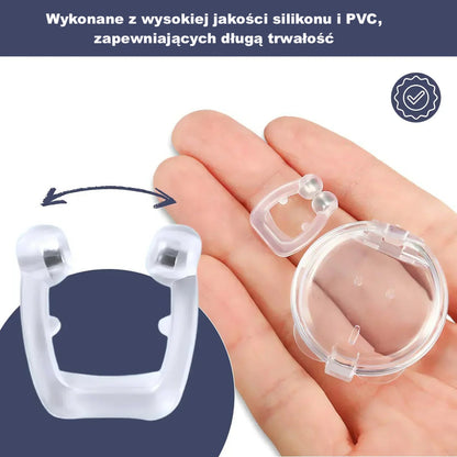 Silikonowy klips do nosa – akcesorium do komfortowego snu, z magnesami