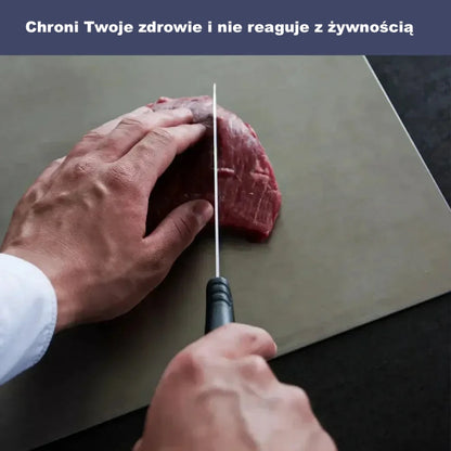 Deska do krojenia z powłoką tytanową – z uchwytem, zaokrąglone krawędzie