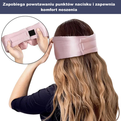 Jedwabna opaska na oczy do spania – z regulacją, dla śpiących na boku