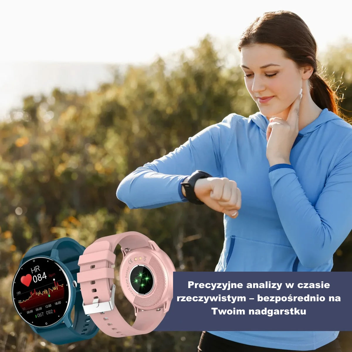 Smartwatch wodoodporny – śledzenie aktywności, powiadomienia, krokomierz
