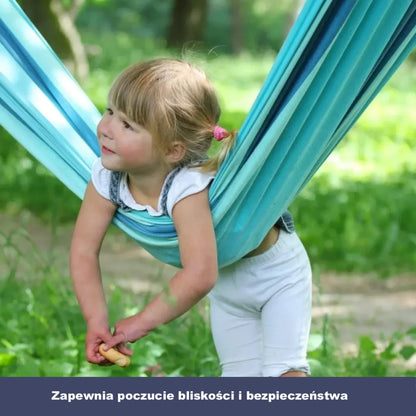 Huśtawka sensoryczna z elastycznej tkaniny – do wnętrz i na zewnątrz