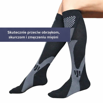 Skarpety sportowe kompresyjne unisex – oddychające, z ochroną kostki