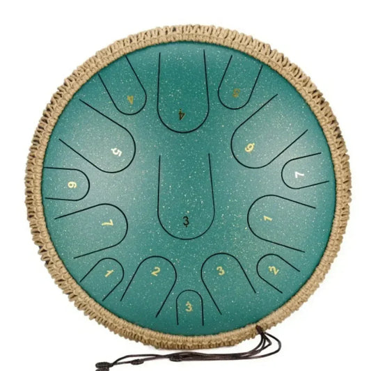 Bęben stalowy 15 tonów (handpan) – z pałeczkami i torbą, instrument perkusyjny