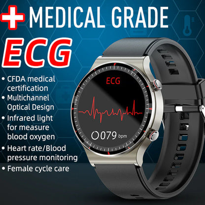 Smartwatch medyczny ECG – monitor pracy serca, ciśnienia i natlenienia krwi