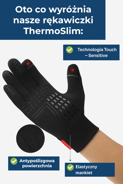 Rękawice zimowe ThermoSlim – dotykowe, wodoodporne, ocieplane