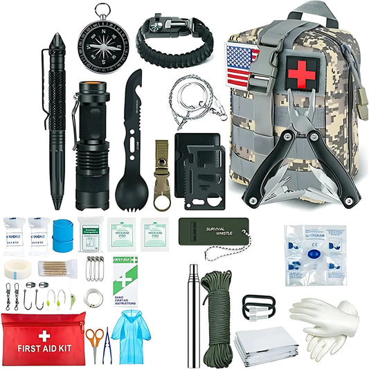 Zestaw przetrwania z apteczką – Profesjonalny survival kit do samochodu, domu, wypraw outdoorowych i awaryjnych sytuacji
