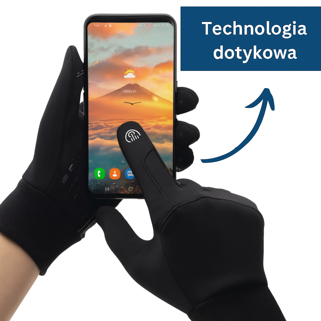 Rękawice zimowe ThermoSlim – dotykowe, wodoodporne, ocieplane