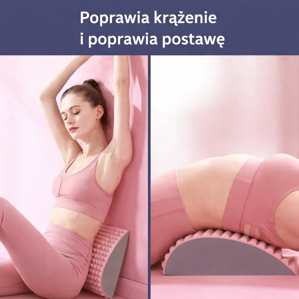 Piankowy klin do ćwiczeń i rozciągania – z wypustkami, do jogi i pilatesu