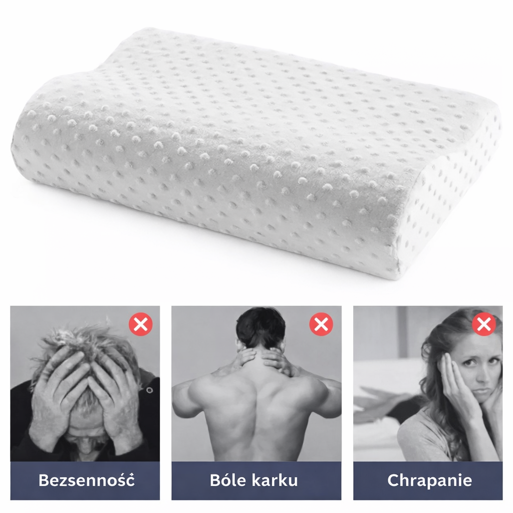 Ergonomiczna poduszka z pianki memory – profilowana, wygodny sen