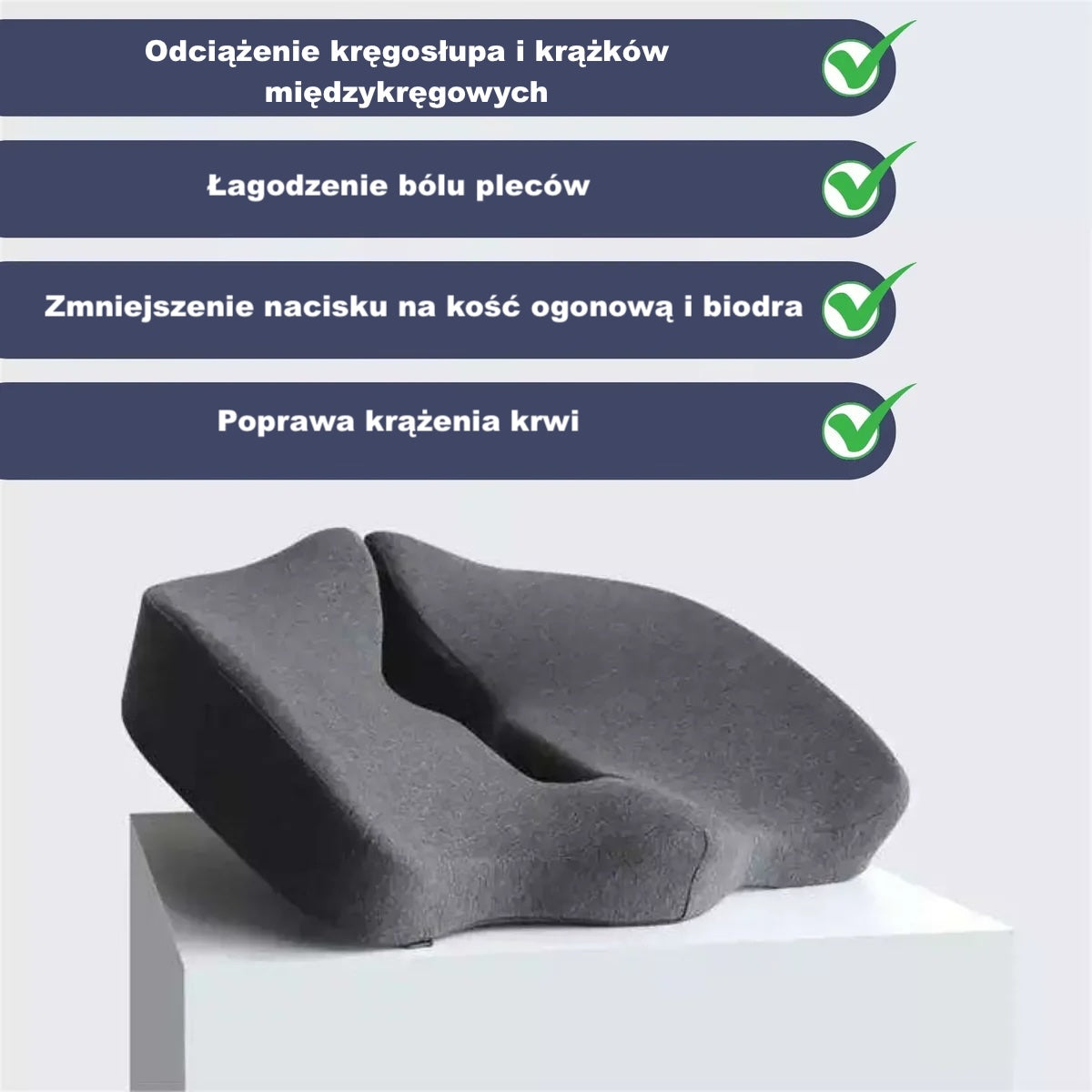 Ergonomiczna poduszka do siedzenia – profilowana, z wycięciem, wygodne wsparcie