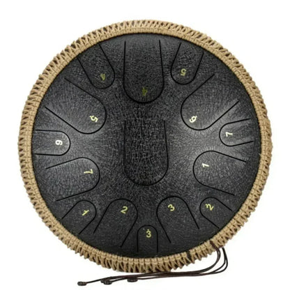 Bęben stalowy 15 tonów (handpan) – z pałeczkami i torbą, instrument perkusyjny