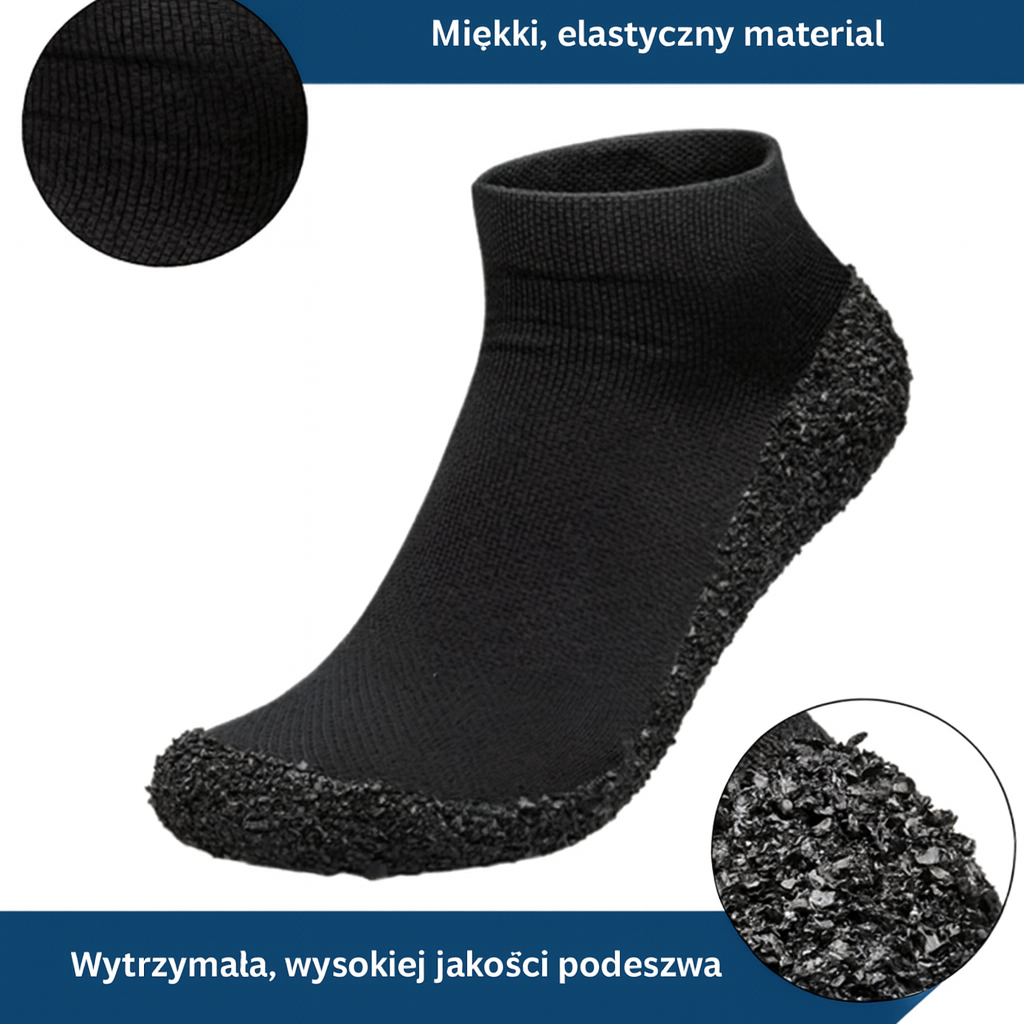 Skarpety z podeszwą antypoślizgową do chodzenia na boso – elastyczne, minimalistyczne obuwie barefoot