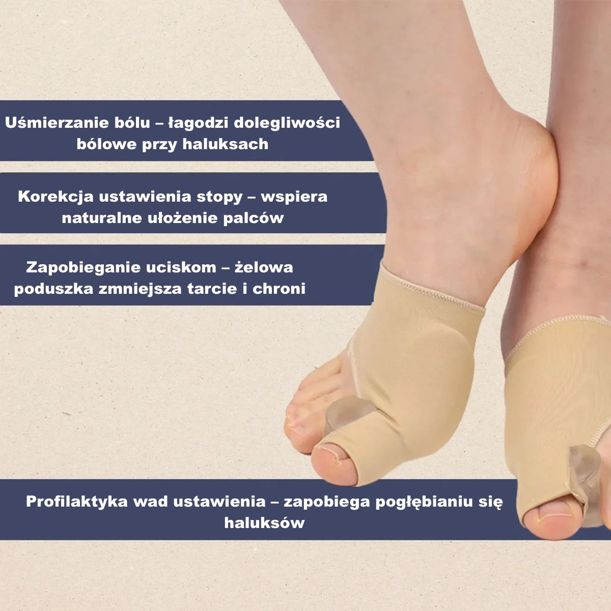 Żelowe separatory palców stóp – miękkie, elastyczne, wielokrotnego użytku