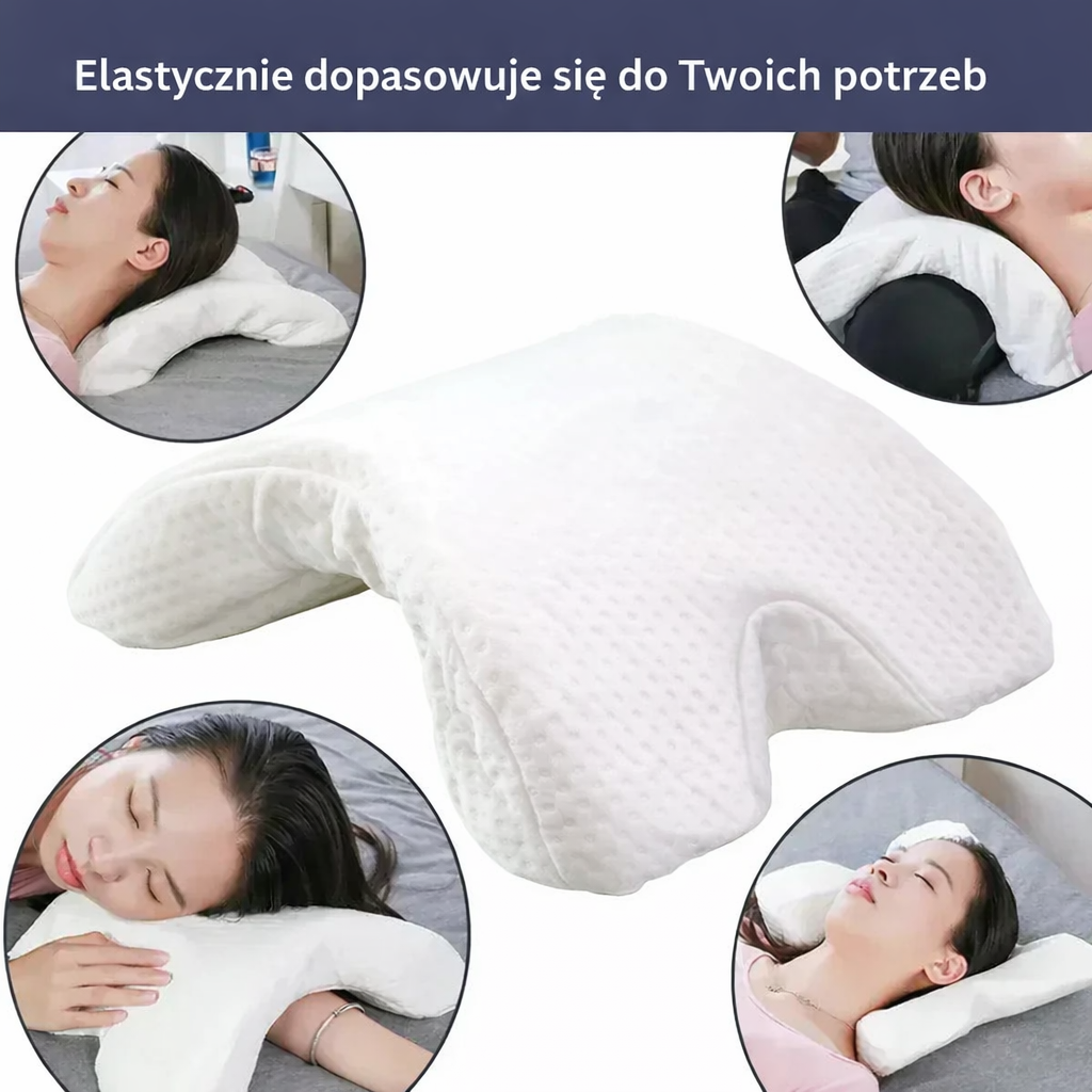Ergonomiczna poduszka pod kark i ramiona – profilowana 3D, komfortowy sen