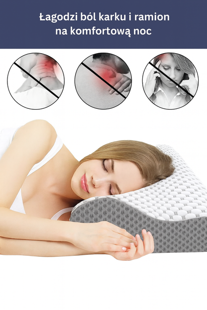 Ergonomiczna poduszka profilowana z pianki memory – komfortowy sen