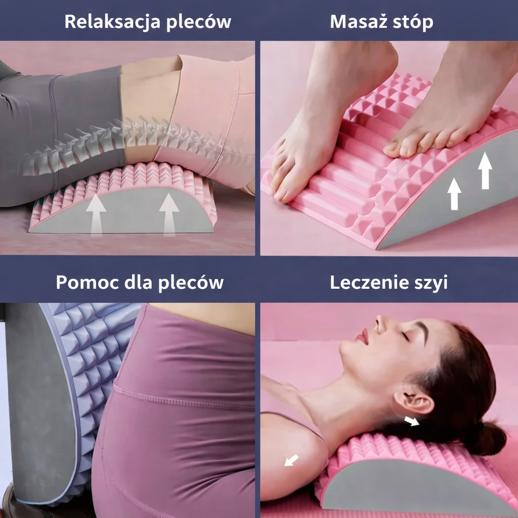 Piankowy klin do ćwiczeń i rozciągania – z wypustkami, do jogi i pilatesu