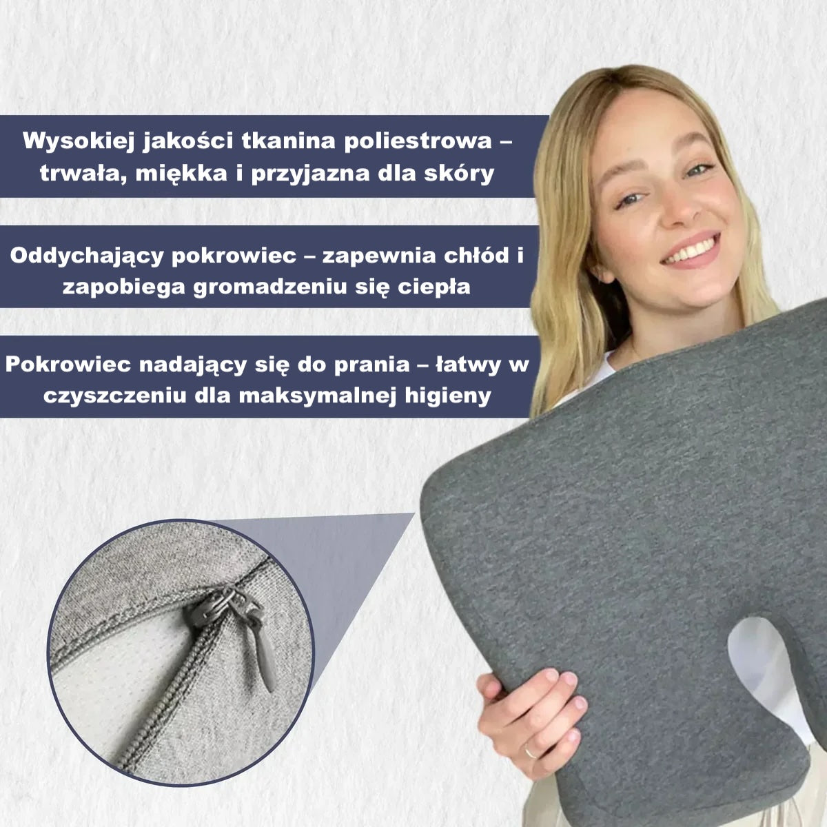 Ergonomiczna poduszka do siedzenia – profilowana, z wycięciem, wygodne wsparcie