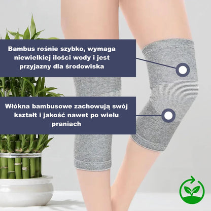 Opaski sportowe na kolana z włóknem bambusowym – elastyczne, oddychające
