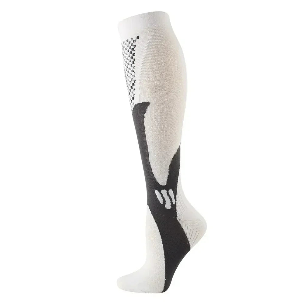 Skarpety sportowe kompresyjne unisex – oddychające, z ochroną kostki