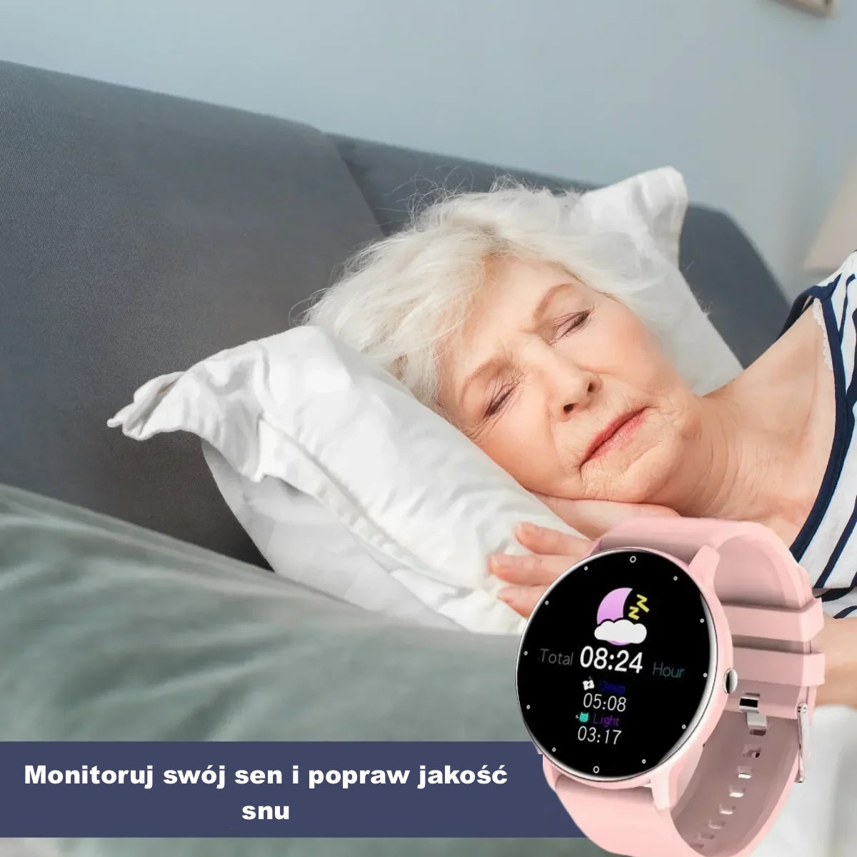 Smartwatch wodoodporny – śledzenie aktywności, powiadomienia, krokomierz