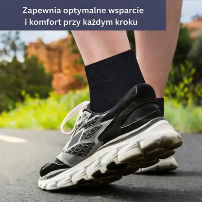 Skarpetki sportowe kompresyjne na stopę i kostkę – oddychające