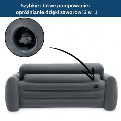 Nadmuchiwany materac-sofa 2w1 – dmuchana kanapa z funkcją spania, idealna do domu i na wyjazdy