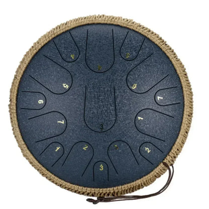 Bęben stalowy 15 tonów (handpan) – z pałeczkami i torbą, instrument perkusyjny
