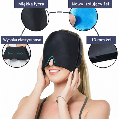 Chłodząca opaska żelowa na czoło – wielokrotnego użytku, miękki materiał