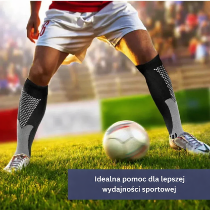 Skarpety sportowe kompresyjne unisex – oddychające, z ochroną kostki