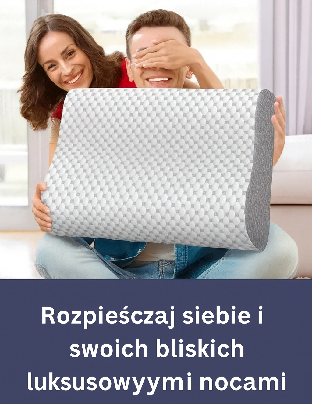 Ergonomiczna poduszka profilowana z pianki memory – komfortowy sen