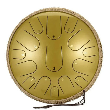Bęben stalowy 15 tonów (handpan) – z pałeczkami i torbą, instrument perkusyjny