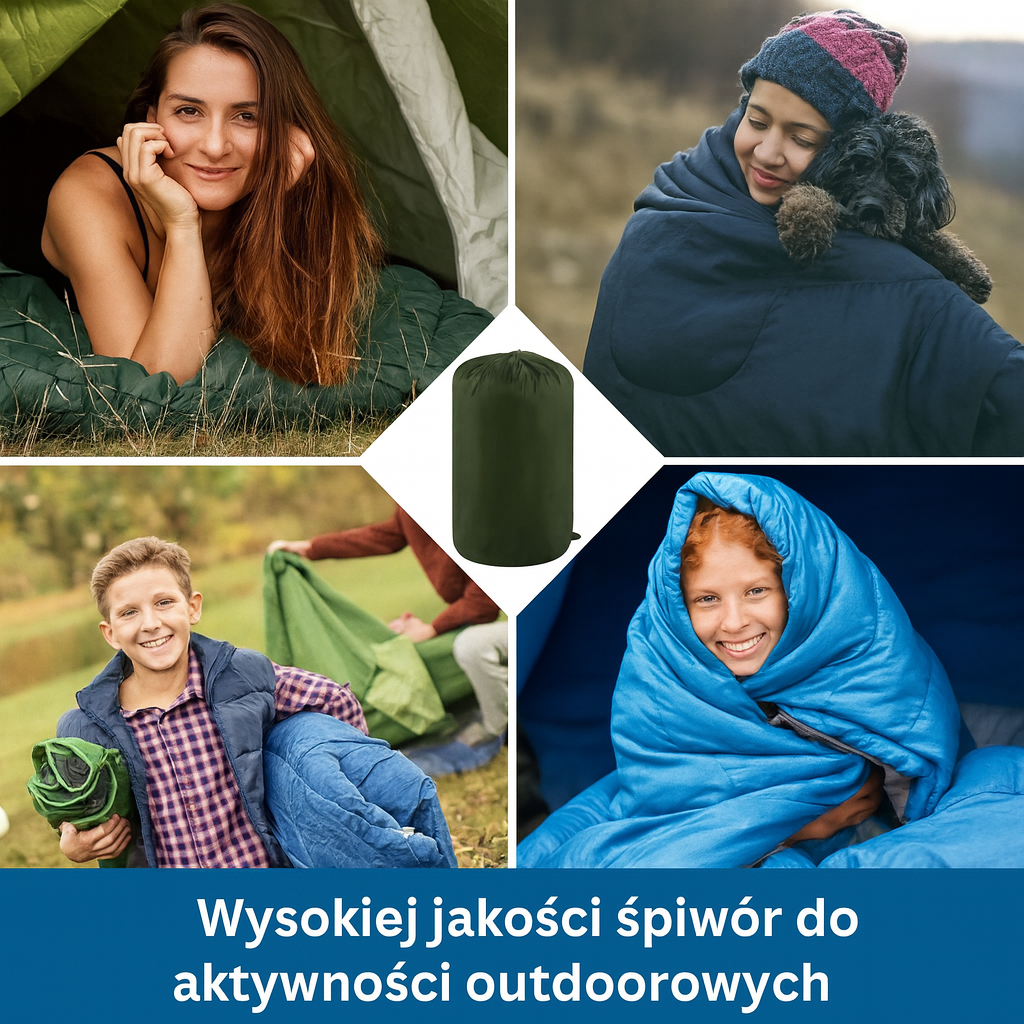 Śpiwór turystyczny z dużą powierzchnią do spania 75x210 cm – komfortowy i lekki