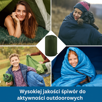 Śpiwór turystyczny z dużą powierzchnią do spania 75x210 cm – komfortowy i lekki
