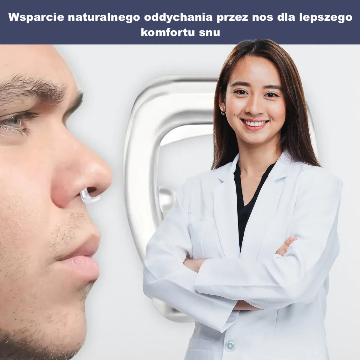 Silikonowy klips do nosa – akcesorium do komfortowego snu, z magnesami