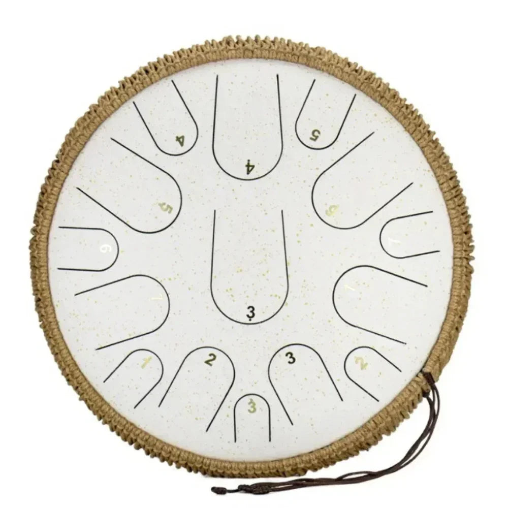 Bęben stalowy 15 tonów (handpan) – z pałeczkami i torbą, instrument perkusyjny