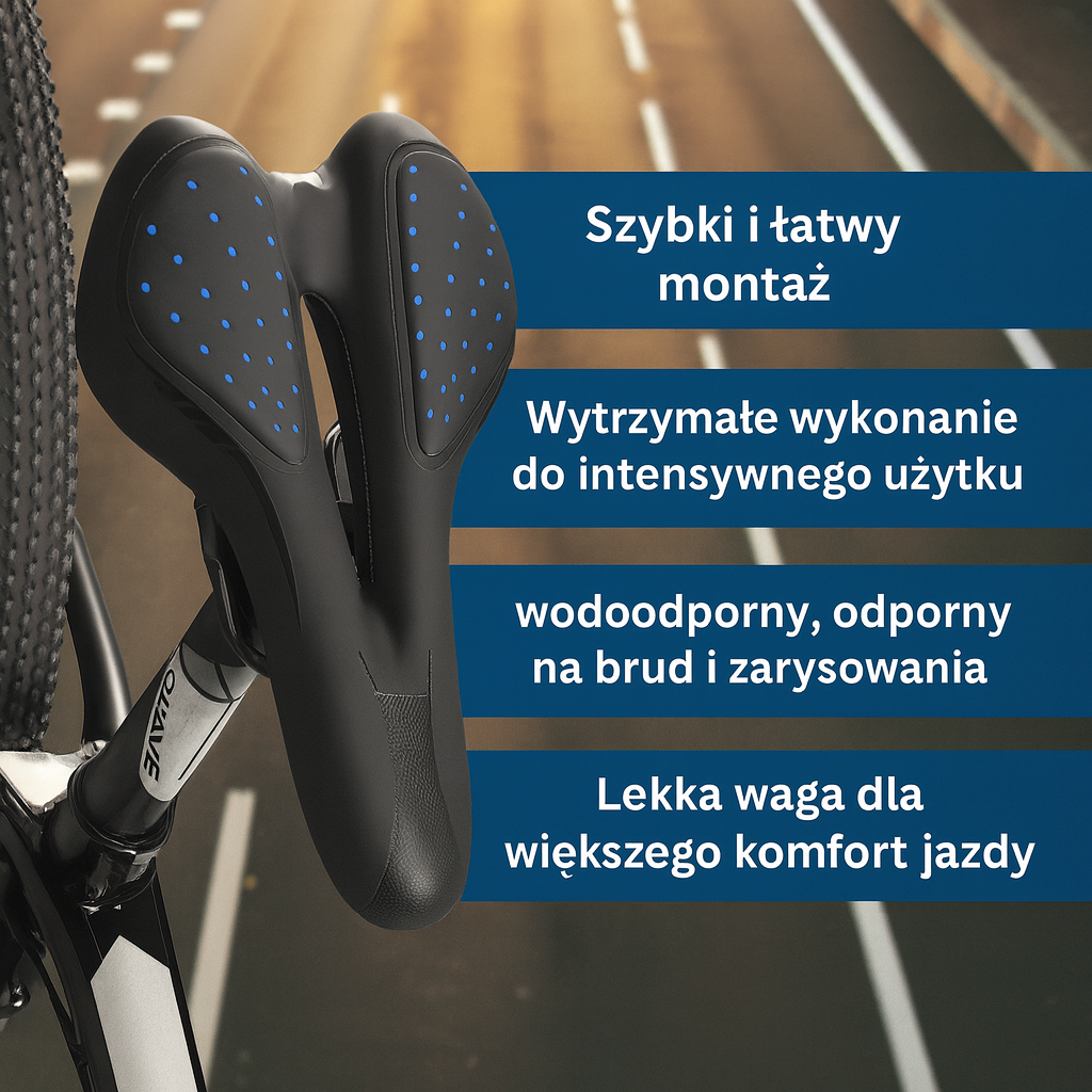 Ergonomiczne siodełko rowerowe z otworem wentylacyjnym – wygodne siodło sportowe do roweru MTB i szosowego