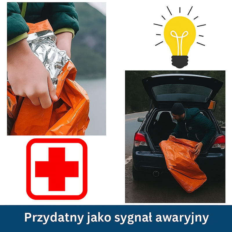 Śpiwór termiczny ratunkowy Emergency Bivvy – ultralekki pokrowiec survivalowy do sytuacji awaryjnych