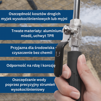 Lanca ciśnieniowa do węża ogrodowego – metalowa dysza do mycia i czyszczenia