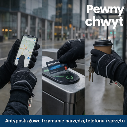 Rękawice zimowe męskie z ociepleniem  – wodoodporne, oddychające, antypoślizgowe